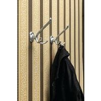 Lot 5 Portes-chapeaux avec bipatère - Nbr patère : 3 - Argent - Image 2