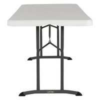 Table pliante LIFETIME 183 x 76 cm blanc pied encastrable - Image 2