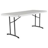 Table pliante LIFETIME 183 x 76 cm blanc pied encastrable - Image principale