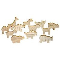 Set 12 figurine en bois animaux à décorer - Image principale