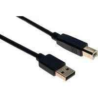 Câble USB 2.0 type A et B avec ferrites noir - 5,0 m - Image principale