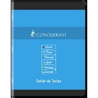 CONQUERANT Cahier de Textes 17x22cm Petits Carreaux 5mm 124 Pages Agrafées Couverture Carte Coloris Assortis - Image 3