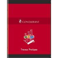 CONQUERANT Cahier de Travaux Pratiques 24x32cm Grands Carreaux Seyès/Uni Blanc 120 Pages Agrafées Couverture C - Image 2