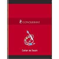 CONQUERANT Cahier Dessin 24x32cm Réglure Unie Blanche 16 Pages Agrafées Couverture Carte Coloris Assortis - Image 8