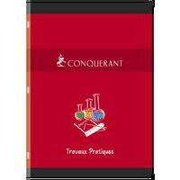 CONQUERANT Cahier de Travaux Pratiques A4 Grands Carreaux Seyès/Uni Blanc 120 Pages Agrafées Couverture Carte - Image 6