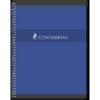 CONQUERANT Cahier 24x32cm Grands Carreaux Seyès 100 Pages Reliure Intégrale Couverture Carte Coloris Assortis - Image 2