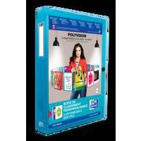 OXFORD Boîte Capacité Standard Polyvision 24x32cm Dos 40mm avec Bouton Pression Couverture Polypro Translucide - Image 3