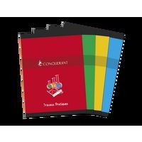 CONQUERANT Cahier de Travaux Pratiques 24x32cm Grands Carreaux Seyès/Uni Blanc 120 Pages Agrafées Couverture C - Image principale