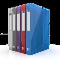 OXFORD Boîte Capacité Standard Hawaï 24x32cm Dos 40mm avec Elastique Couverture Polypro Coloris Assortis - Image principale