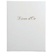 Livre d'or Balacron avec titre 100 pages blanches - 27x22 cm vertical - Image principale