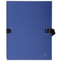 Lot de 10 chemises papier toilé à sangle dos extensible - bleu marine - Image principale