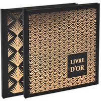 Lot de 2 livres d'or 140 pages 21x19cm PALMYRE Visuels assort - Image principale