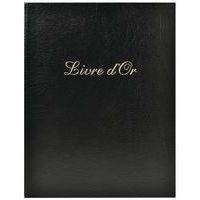 Livre d'or cuir alpille 140 pges ivoire 26x22cm vertical noir - Image principale