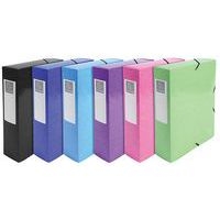 Lot de 6 Boite de class. Dos 80mm 600 grammes Iderama A4 col. assort. - Image principale