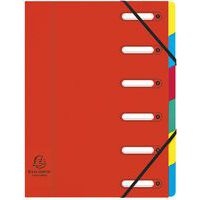 Lot de 8 Trieur HARMONIKA à fenêtres véritable 6 compart rouge - Image principale