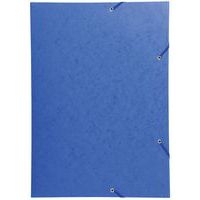 Lot de 5 chemises à élastique 3 rabats carte lustrée 600gm2 - A3 bleu - Image principale