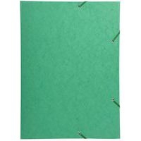 Lot de 5 chemises à élastique 3 rabats carte lustrée 600gm2 - A3 vert - Image principale