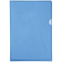 Etui carton de 100 poch. coin pvc lisse  hr 13/100e A4 bleu - Image 2