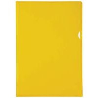 Etui carton de 100 poch. coin pvc lisse  hr 13/100e A4 jaune - Image 2