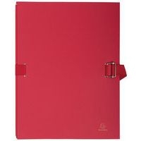 Lot de 10 chemises dos extensible avec rabat papier - 24x32cm rouge - Image principale