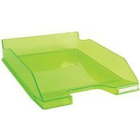 Lot de 6 Corbeille à courrier MIDI-COMBO vert pomme transparent - Image principale
