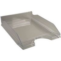 Lot de 10 Corbeille à courrier ECOTRAY gris transparent - Image principale