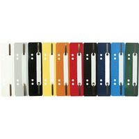 Lot de 250 Fixe-dossiers à lamelle polypropylène couleurs assorties - Image principale