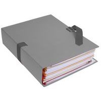 Lot de 10 chemises papier toilé à sangle dos extensible - gris - Image 2