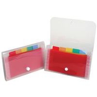 Lot de 5 Trieur pocket 6 compartiments en polypropylène Crystal - 11x18cm - Image 2