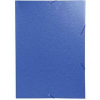 Lot de 5 chemises à élastique 3 rabats carte lustrée 600gm2 - A3 bleu - Image 2