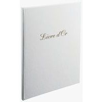 Lot de 2 livres d'or + titre 100 pages blanches 27x22cm vertical blanc - Image 2