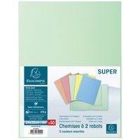 Lot de 5 paquets de 50 chem. 2 rabats SUPER 210 24x32cm col. assort. - Image 2