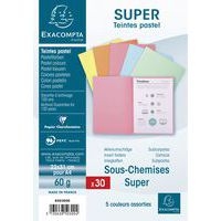 Lot de 10 paquets de 30 sous-chemisess SUPER 60 22x31cm col. assort. - Image 2