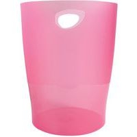 Lot de 8 Corbeille à papier 15 litres ECOBIN framboise transparent - Image 2
