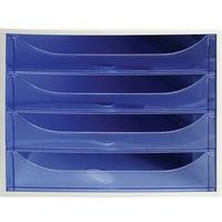 Caisson 4 tiroirs gris/bleu glacé transparent - Image 2