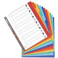Lot de 15 Intercalaires carte lustrée 400g 12 positions - A4 maxi - Image 2