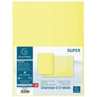 Lot de 5 paquets de 50 chemisess 2 rabats SUPER 210 - 24x32cm - canari - Image 3