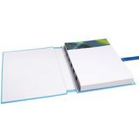 Lot de 10 chemises dos extensible avec rabat papier 24x32cm bleu clair - Image 3