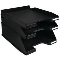 Lot de 4 Corbeille à courrier COMBO MAXI 2 encoches noir - Image 2