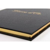 Lot de 3 livres d'or Balacron + titre 140 pages blanches 21x19cm vertical noir - Image 2