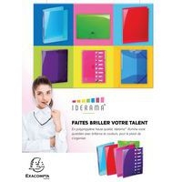 Lot de 10 Class. 4 anneaux 30mm IDERAMA PP 7/10e A4 maxi Bleu clair - Image 4