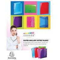 Lot de 10 Classeur 4 anneaux 30mm IDERAMA PP 7/10e - A4 maxi - Rose - Image 2