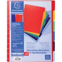 Lot de 10 Intercal. polypropylènes col. 6 pos. a porte-vues à anneaux - Image 4