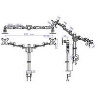 Support ajusable pour double écran - Manutan - Image 2
