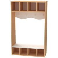 Vestiaire 4 casiers haut hêtre blanc-Bessière - Image principale