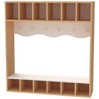 Vestiaire 6 casiers haut hêtre blanc-Bessière - Image principale