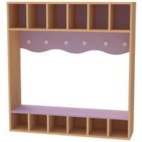 Vestiaire 6 casiers haut hêtre lilas-Bessière - Image principale