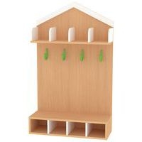 Vestiaire cabane 4 enfants hêtre blanc-Bessière - Image principale