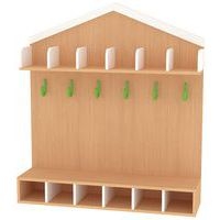 Vestiaire cabane 6 enfants hêtre blanc-Bessière - Image principale