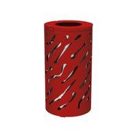 Poubelle Venise 80 L avec seau - galva rouge foncé 3004 - Image principale